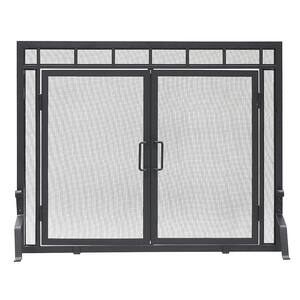 Details about    Framed Black Wrought Iron Single Panel Screen 44" x 34"S129-44Fireplace 
