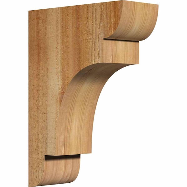 Ekena Millwork 4 in. x 10 in. x 14 in. Western Red Cedar New Brighton Rough Sawn Corbel
