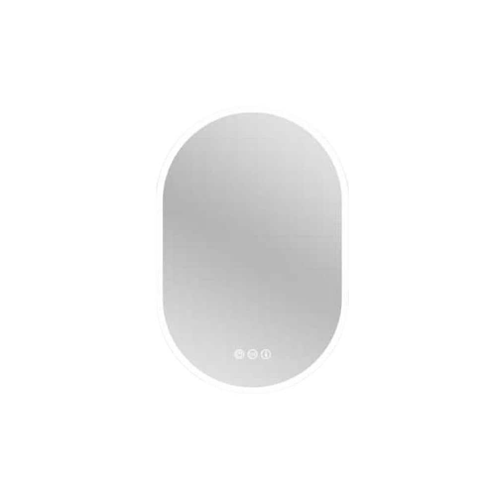 24 in. W x 36 in. H Oval Frameless Anti-Fog Wall Mounted LED Bathroom Vanity Mirror price history on PriceWatchPro