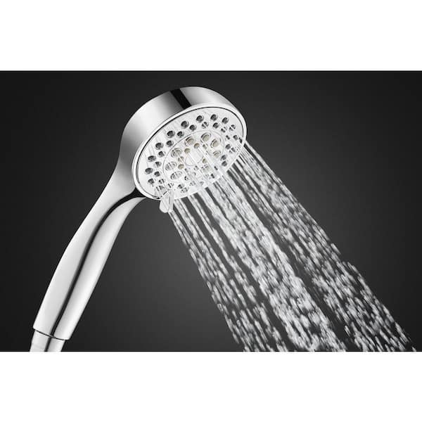 6-spray 5.51 in. Dual Shower Head and Handheld Shower Head in Chrome 6-spray 5.51 in. Dual Shower Head and Handheld Shower Head in Chrome