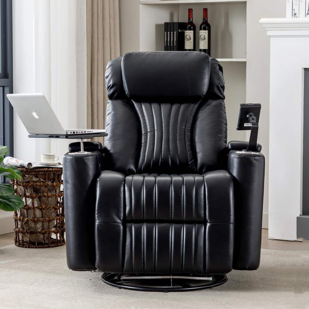 Magic Home 270° Power Swivel Rocker Recliner Chair with Storage Arm