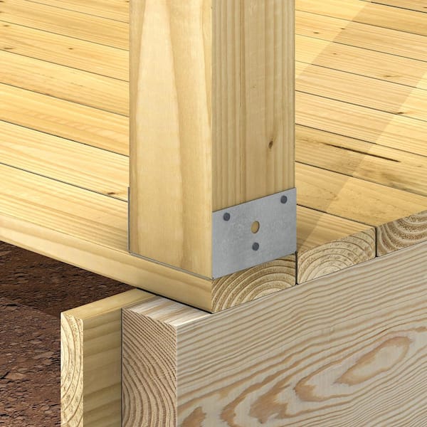 BC Galvanized Post Base for 6x Nominal Lumber