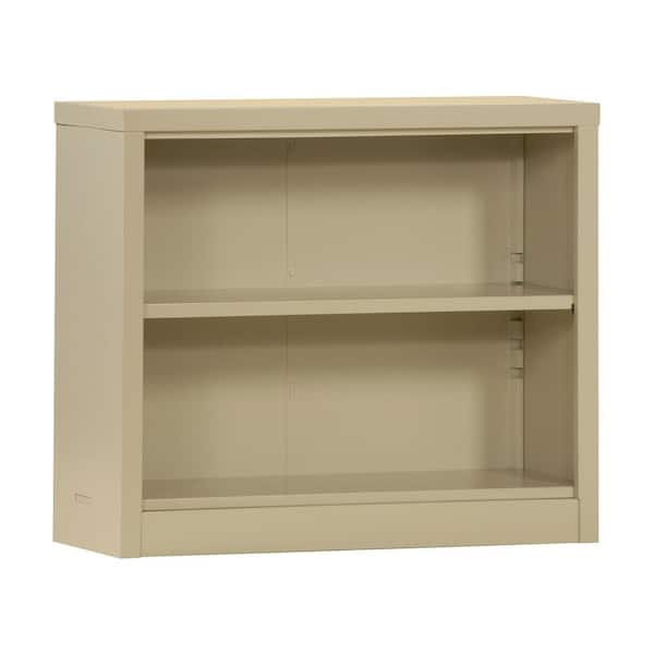 Sandusky 30 in. Putty Metal 2-shelf Standard Bookcase with Adjustable Shelves