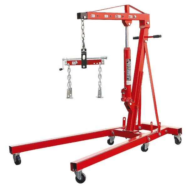 Big Red Ton Foldable Engine Crane With Load Leveler T X TRF The Home Depot