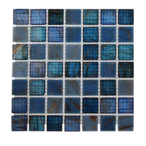 Ivy Hill Tile Bahama Blue 3 in. x 6 in. x 8 mm Glass Tile Sample