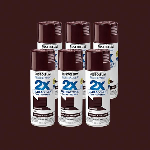 Rust-Oleum Painter's Touch 2X 12 oz. Gloss Kona Brown General Purpose Spray Paint (6-Pack)