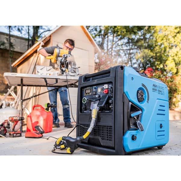 Pulsar 6000 Watt Recoil Start Low Fuel Gauge Gasoline and Propane