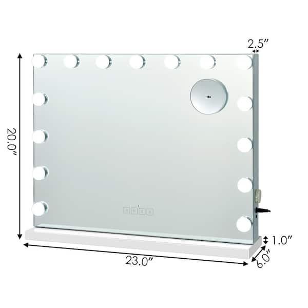 Costway Wall 23 In W X 20 H, Vanity Mirror With Lights Home Depot