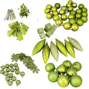 Club Pack of Shatterproof Tropical Green Kiwi Christmas Ornaments (125-Piece)