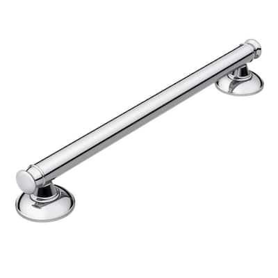 Banbury 18 in. x 1-1/4 in. Concealed Screw Grab Bar with Press and Mark in Chrome