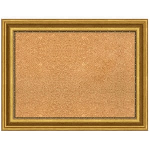 Parlor Gold 33.75 in. x 25.75 in. Framed Corkboard Memo Board