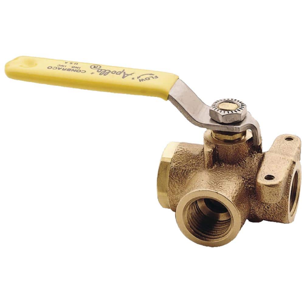 UPC 670750674075 product image for 1-1/2 in. 3-Way Bronze Diverter Valve | upcitemdb.com
