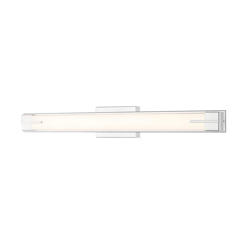 Chase 33 in. 1-Light Chrome LED Vanity with Gloss Opal Shade