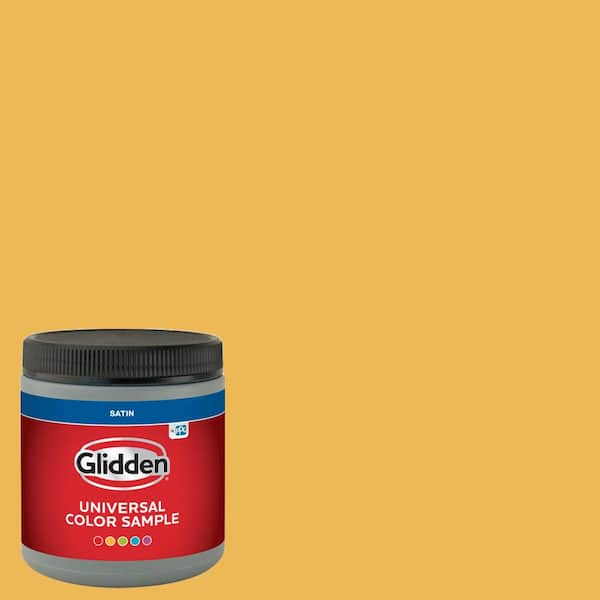 Glidden 8 oz. PPG1209-5 Yellow Coneflower Satin Interior Paint Sample