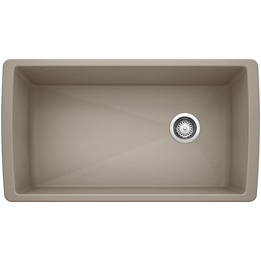 DIAMOND Silgranit Undermount Granite Composite 33.5 in. Single Bowl Kitchen