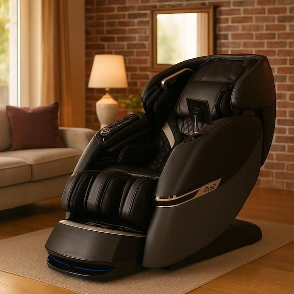 TITAN Vivo Duo Series Black Faux Leather Reclining 4D + 2D Massage