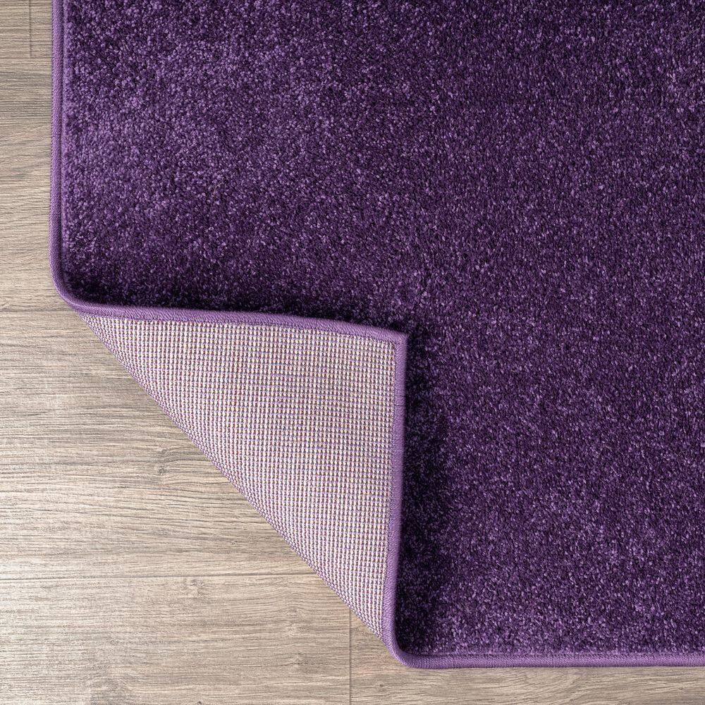 Haze Solid Purple 3' x 5' Easy Care Synthetic Area Rug