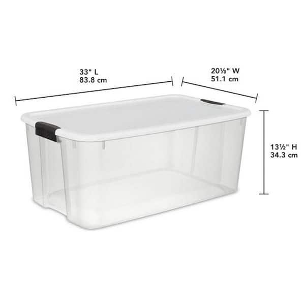 Sterilite Corporation 6-Pack Medium 4.5-Gallons (18-Quart) Clear Tote with  Latching Lid in the Plastic Storage Containers department at