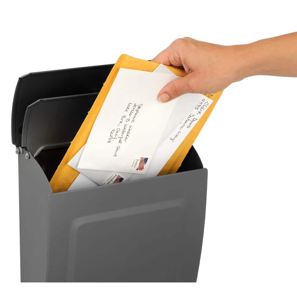 Aspen Graphite Small Locking Wall Mount Mailbox