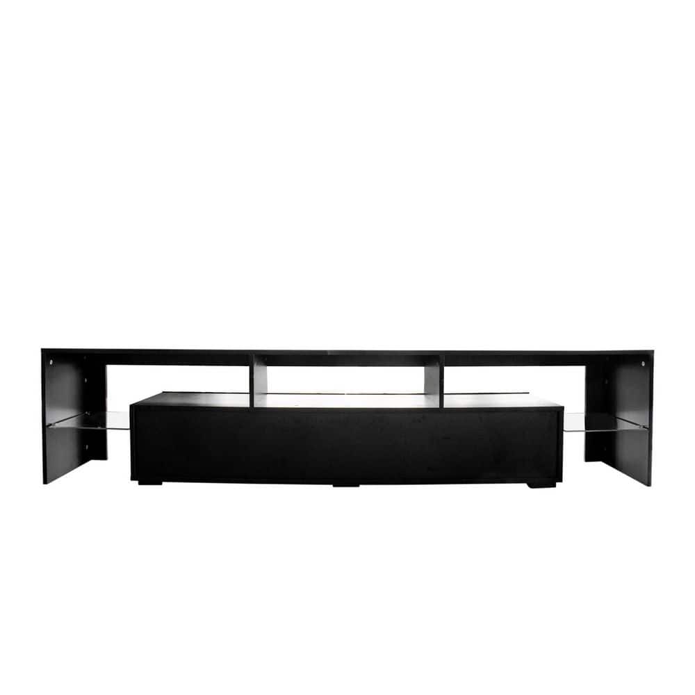 78.74 in. Black TV Stand Fits TV's up to 80 in. 20 Colors LED TV Stand