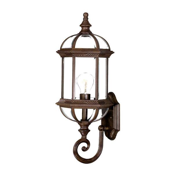 Acclaim Lighting Dover Collection 1-Light Burled Walnut Outdoor Wall Lantern Sconce