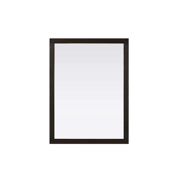 Chocolate Oak 48 in. W x 36 in. H Transitional Rectangle Mirror
