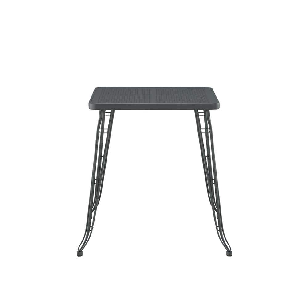 Carson Gray Steel Square Bar Height Pub Table