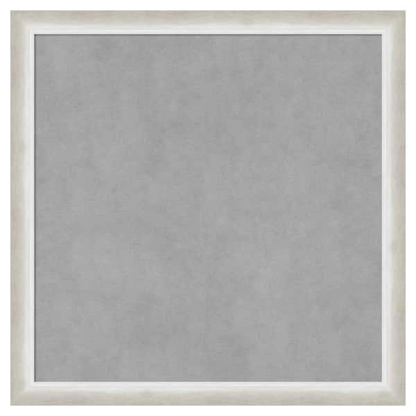 Amanti Art 2-Tone Silver 22 in. x 22 in. Framed Magnetic Board