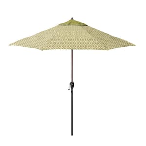 Umbrella Treasure Garden Premium 9-Foot Auto Tilt Market w/ Alum Bronze Frame 