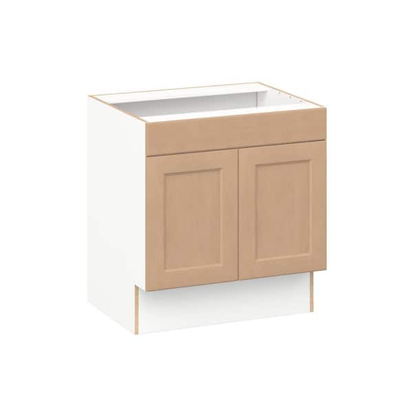 Lakewood Sugar Cookie Shaker Assembled ADA Sink Base With Removable Front Cabinet (30 in. W x 32.5 in. H x 23.75 in. D)