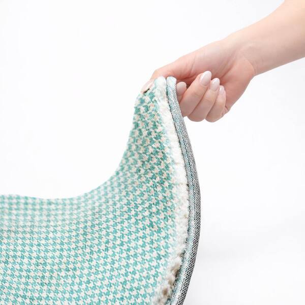 Dream Shag Premium Machine Washable Abstract ADS137 Aqua 8 ft. x 10 ft. Area Rug