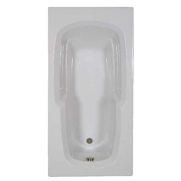 Comfortflo 72 in. Rectangular Drop-in Bathtub in White