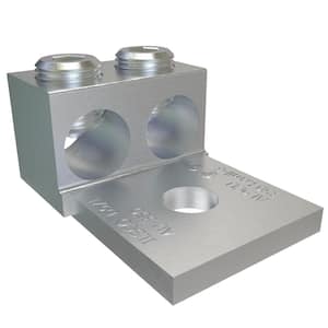 Aluminum Mechanical Lug Connector, Conductor Range 350-6,2 Ports, 1 Hole, 1/2 in. Bolt Size