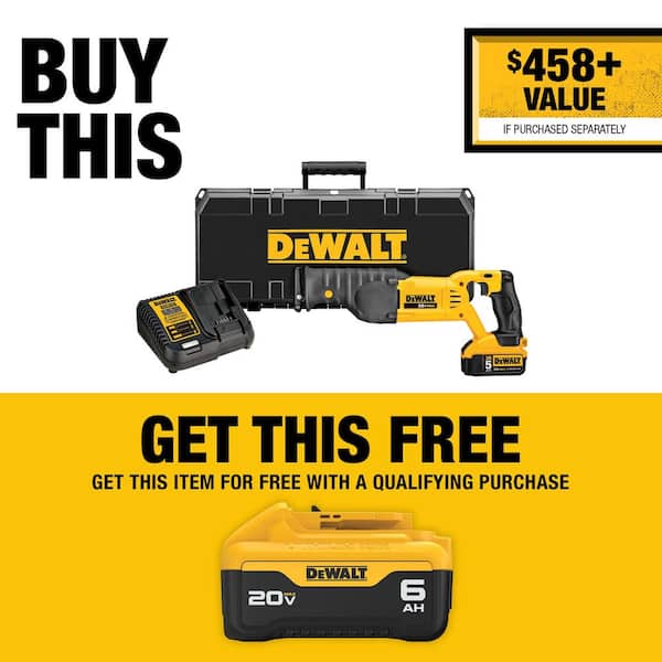 20V MAX Cordless Reciprocating Saw with (1) 20V 5.0Ah Battery, and Charger