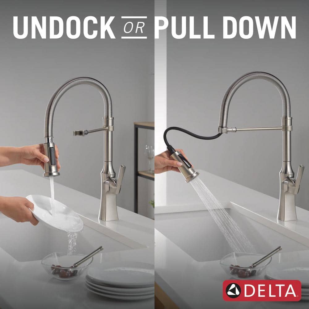 Stainless Steel Pull-Down Kitchen Faucet with Magnetic Dock