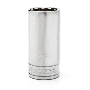 1/2 in. Drive 12-Point Metric Deep Socket 27 mm