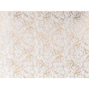 Lily Luxury White 2 ft. x 3 ft. Chinchilla Faux Fur Gilded Rectangular Area Rug