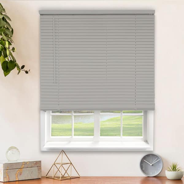 Chicology Gray Cordless Room Darkening Vinyl Mini Blind with 1 in. Slats 69.5 in. W x 72 in. L