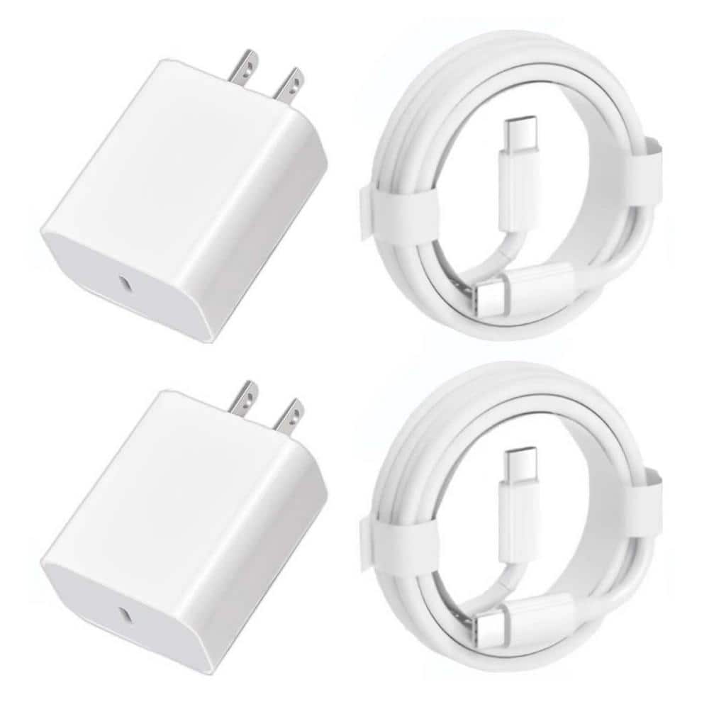 30W Fast Charger 6.6 ft. PD USB Type C Phone Wall Fast Charging with Block (No Overheating When Charging), 2-Pack price history on PriceWatchPro