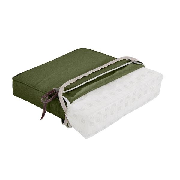 Montlake FadeSafe Water-Resistant Patio Cushion Set, 23 x 23 x 5 Inch  (seat), 21 x 20 x 4 Inch (back), Heather Fern