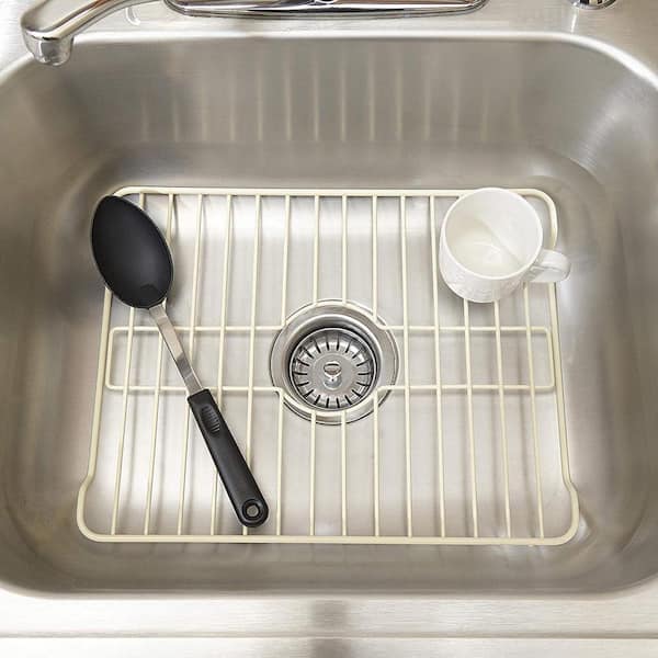 Better Houseware Almond Steel Sink Bottom Grid Protector