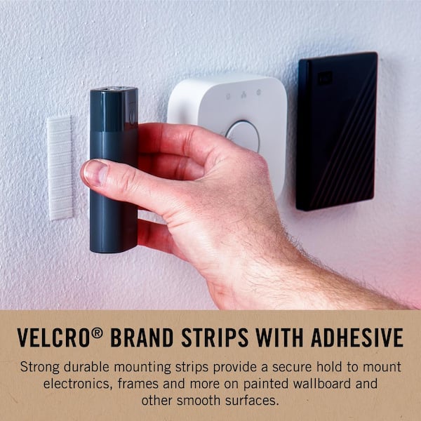 VELCRO Brand 3/4 In. x 3-1/2 In. White Sticky Back Hook & Loop Strips (4  Ct.) - Power Townsend Company