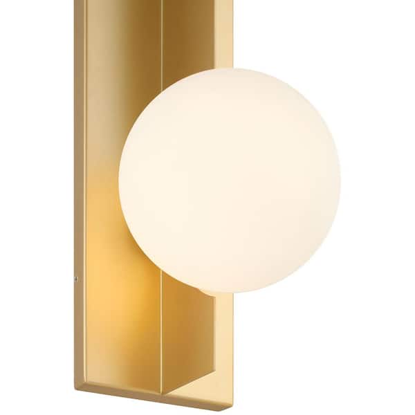 Access Lighting - Euro 1-Light Gold Wall Sconce with Glass Shade
