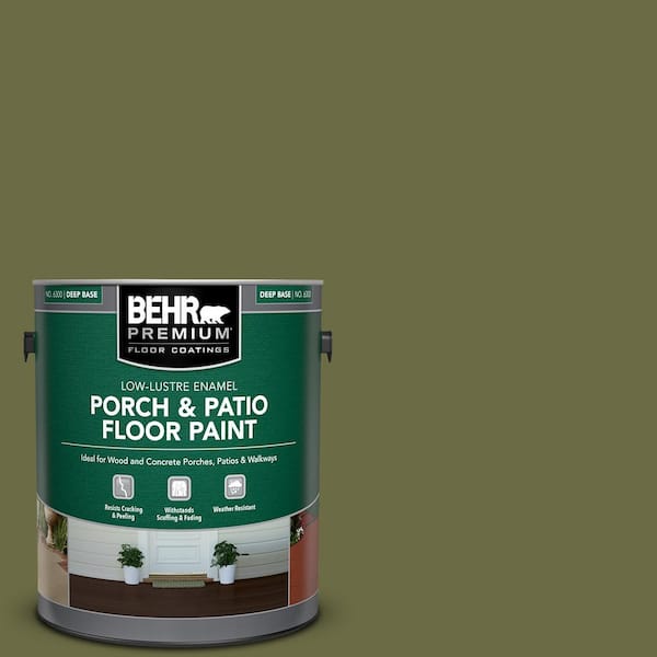 BEHR PREMIUM 1 gal. Home Decorators Collection #HDC-CL-20 Portsmouth Olive Low-Lustre Enamel Int/Ext Porch and Patio Floor Paint
