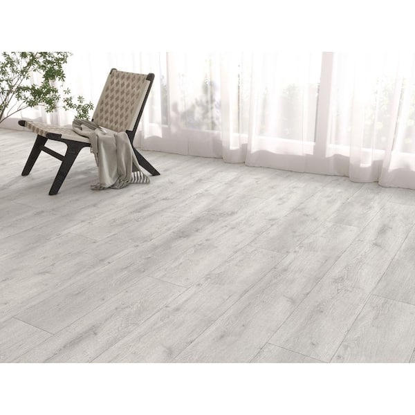 Everlux Premium Flooring Giselle Ice Gray 0.78 in. T x 2.36 in. W x 94.5 in. L Flush Stair Nose Molding