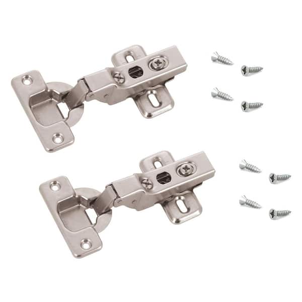 (2-Pack) Clip Series 35 mm Spring Closing Half Overlay for Frameless Cabinet Hinge