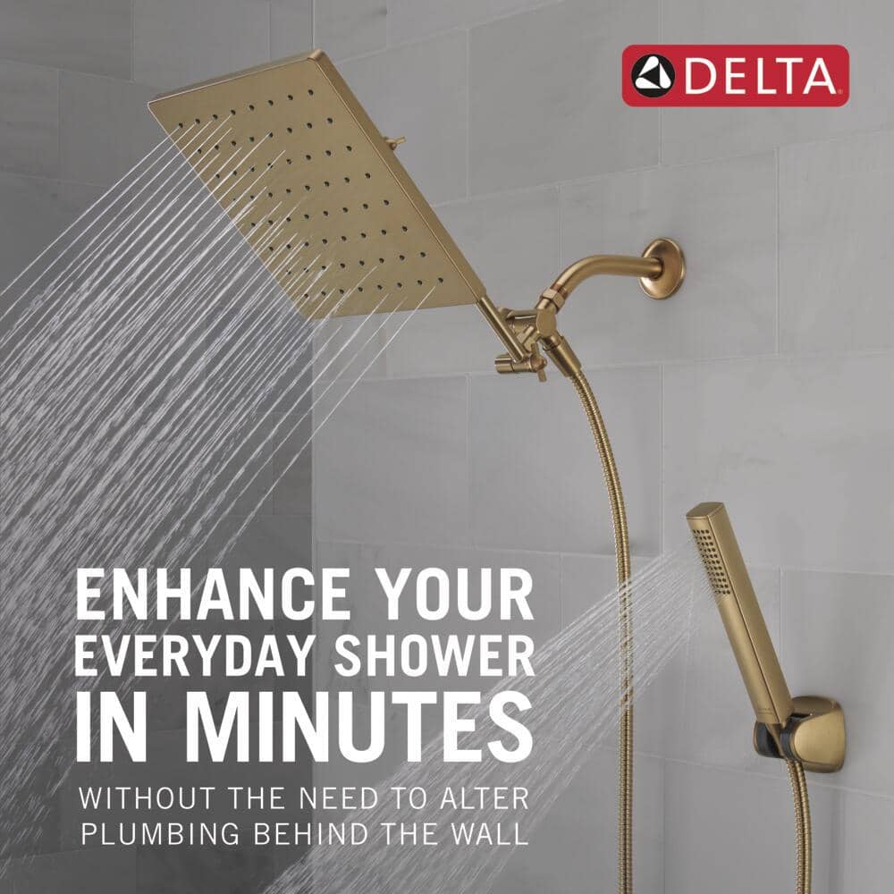 Champagne Bronze 10-inch Raincan Shower Head and Handheld Combo
