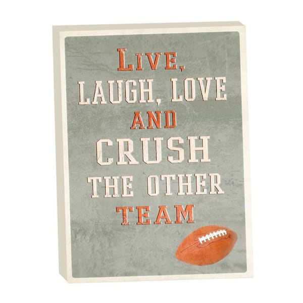 VENICE BEACH Collections Football Fanantics for Women and Men Live Laugh Love Crush by Grotto Studios Unframed Graphic Print 24 in. x 18 in.