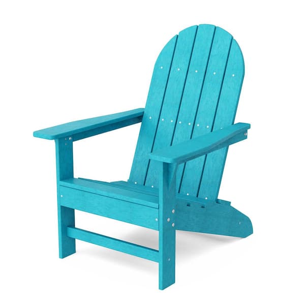Wildridge Freedom Aruba Blue HDPE Plastic Traditional Outdoor Adirondack Chair