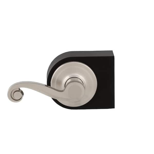 Lido Satin Nickel Left-Handed Dummy Door Lever with Microban Antimicrobial Technology Lido Satin Nickel Left-Handed Dummy Door Lever with Microban Antimicrobial Technology